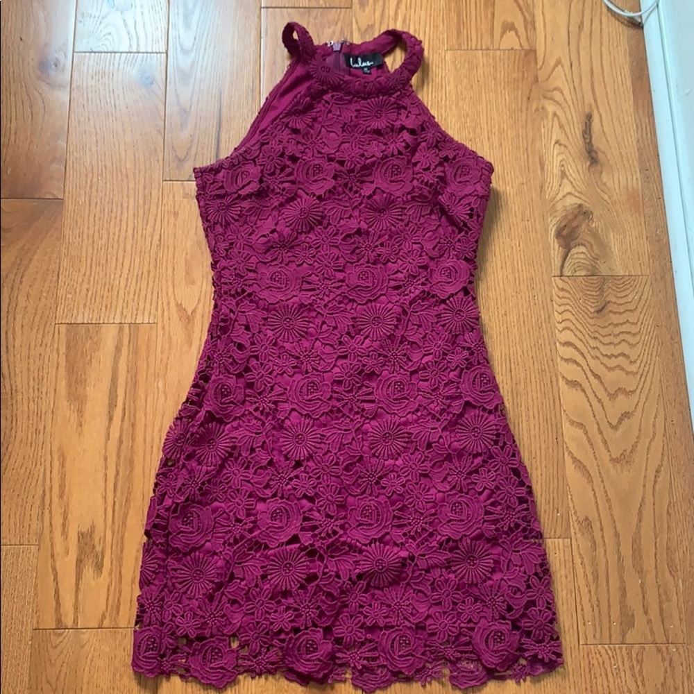 Magenta lace dress